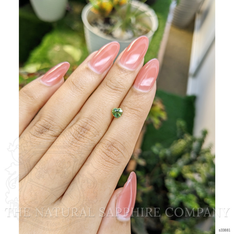 0.67 Ct. Yellowish Green Sapphire from Madagascar