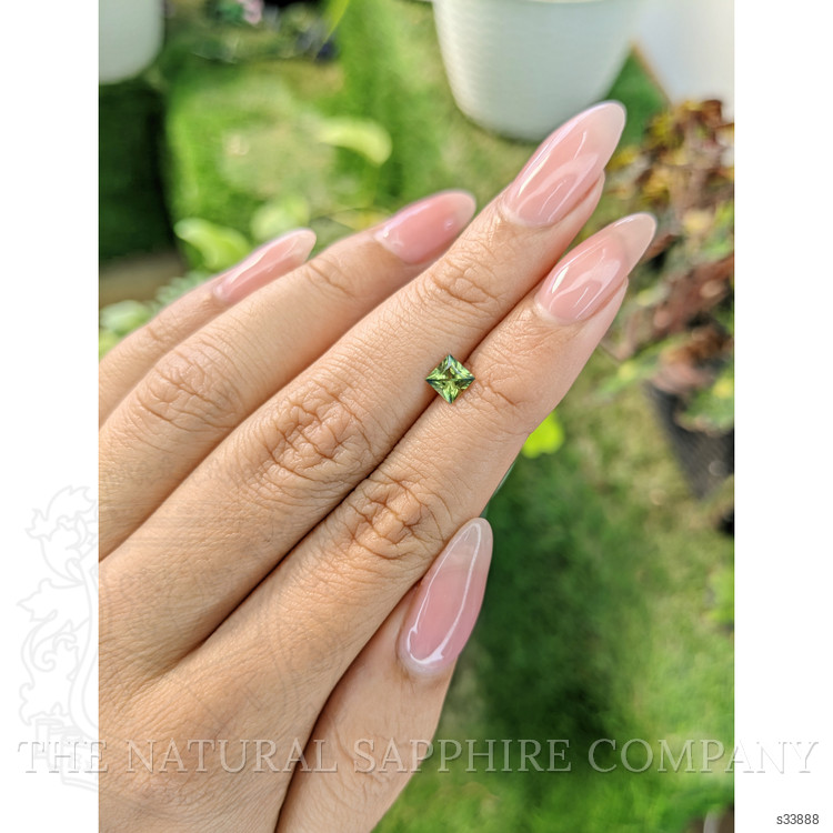 0.56 Ct. Yellowish Green Sapphire from Madagascar