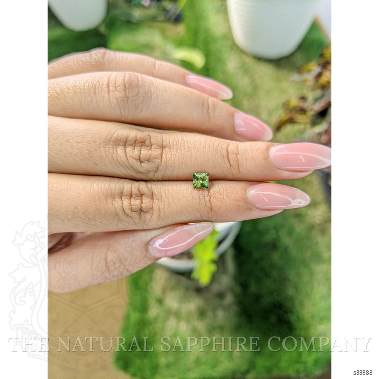 0.56 Ct. Yellowish Green Sapphire from Madagascar