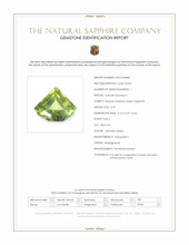 0.57 Ct. Yellowish Green Sapphire from Madagascar Scan Report