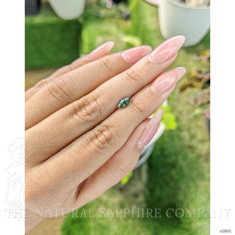 0.79 Ct. Bluish Green Sapphire from Madagascar