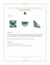 0.45 Ct. Green Sapphire from Madagascar Appraisal