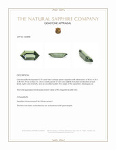 0.70 Ct. Green Sapphire from Madagascar Appraisal