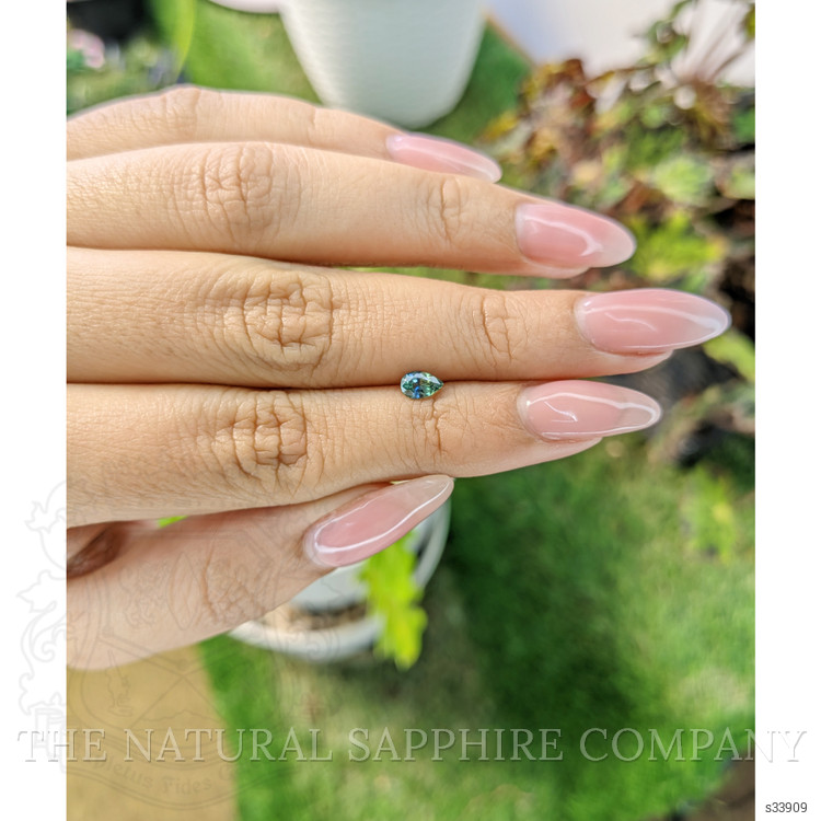 0.42 Ct. Bluish Green Sapphire from Madagascar