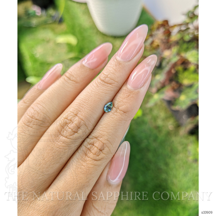 0.42 Ct. Bluish Green Sapphire from Madagascar