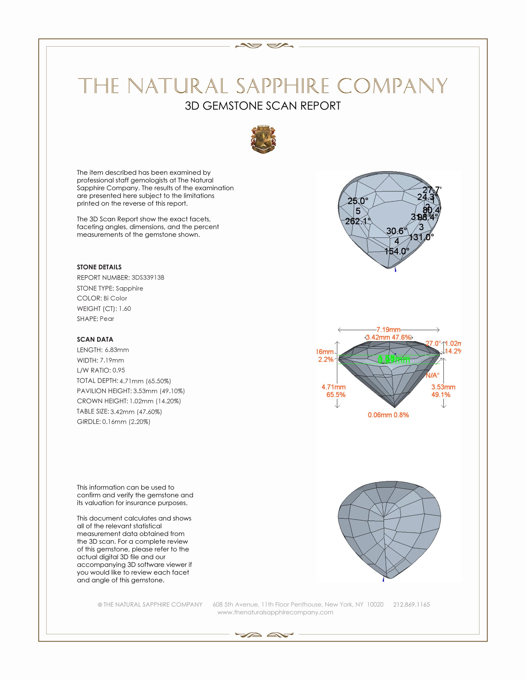 1.60 Ct. Bi Color Sapphire from Tanzania