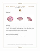 2.58 Ct. Purplish Pink Sapphire from Tanzania Appraisal