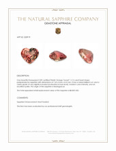 2.12 Ct. Padparadscha Sapphire from Madagascar Appraisal