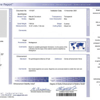 7.69 Ct. Blue Sapphire from Ceylon (Sri Lanka) Scan Report