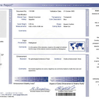 5.55 Ct. Blue Sapphire from Madagascar Scan Report