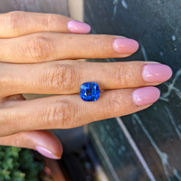 5.55 Ct. Blue Sapphire from Madagascar Life Style