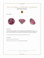 2.26 Ct. Pink Sapphire from Madagascar Appraisal