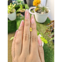 1.06 Ct. Orangish Yellow Sapphire from Ceylon (Sri Lanka) Life Style