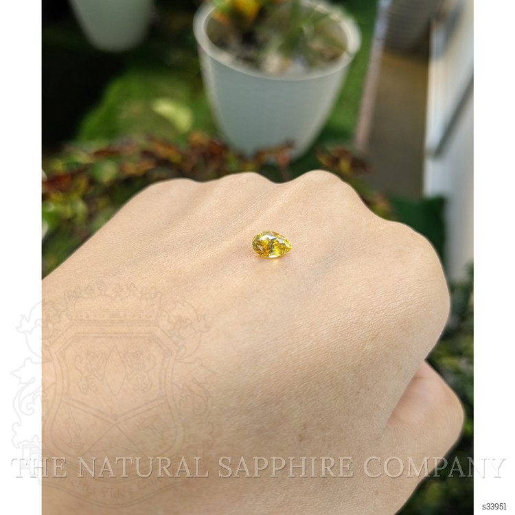 1.12 Ct. Orangish Yellow Sapphire from Ceylon (Sri Lanka)