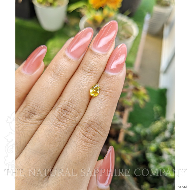 1.12 Ct. Orangish Yellow Sapphire from Ceylon (Sri Lanka)