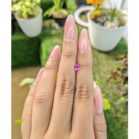 0.57 Ct. Reddish Pink Sapphire from Ceylon (Sri Lanka) Life Style