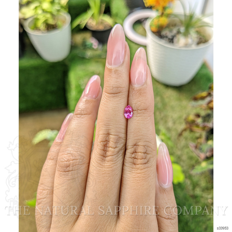 0.57 Ct. Reddish Pink Sapphire from Ceylon (Sri Lanka)