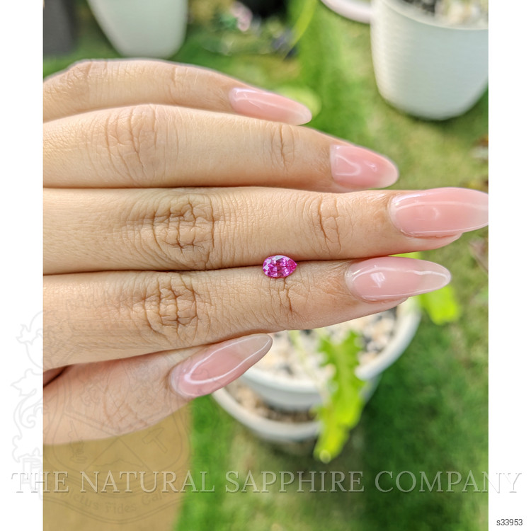 0.57 Ct. Reddish Pink Sapphire from Ceylon (Sri Lanka)