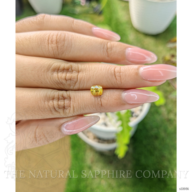 1.05 Ct. Orangish Yellow Sapphire from Ceylon (Sri Lanka)