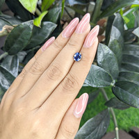 1.55 Ct. Greenish Blue Sapphire from Madagascar Life Style