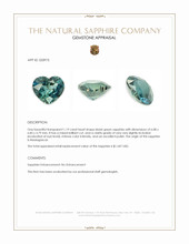 1.19 Ct. Bluish Green Sapphire from Madagascar Appraisal