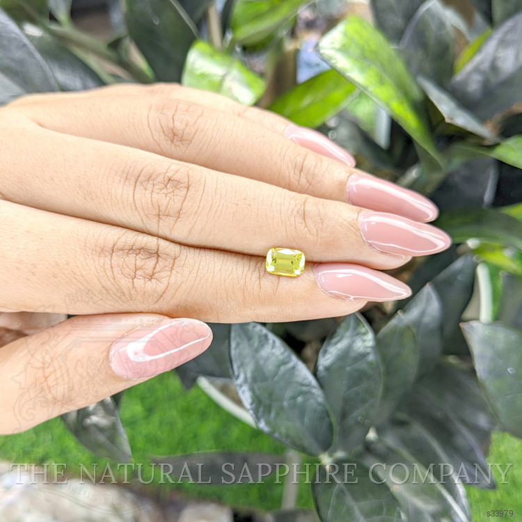 1.19 Ct. Greenish Yellow Sapphire from Ceylon (Sri Lanka)