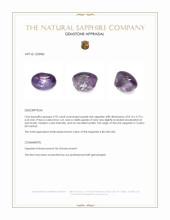 2.92 Ct. Purple Star Sapphire from Ceylon (Sri Lanka) Appraisal