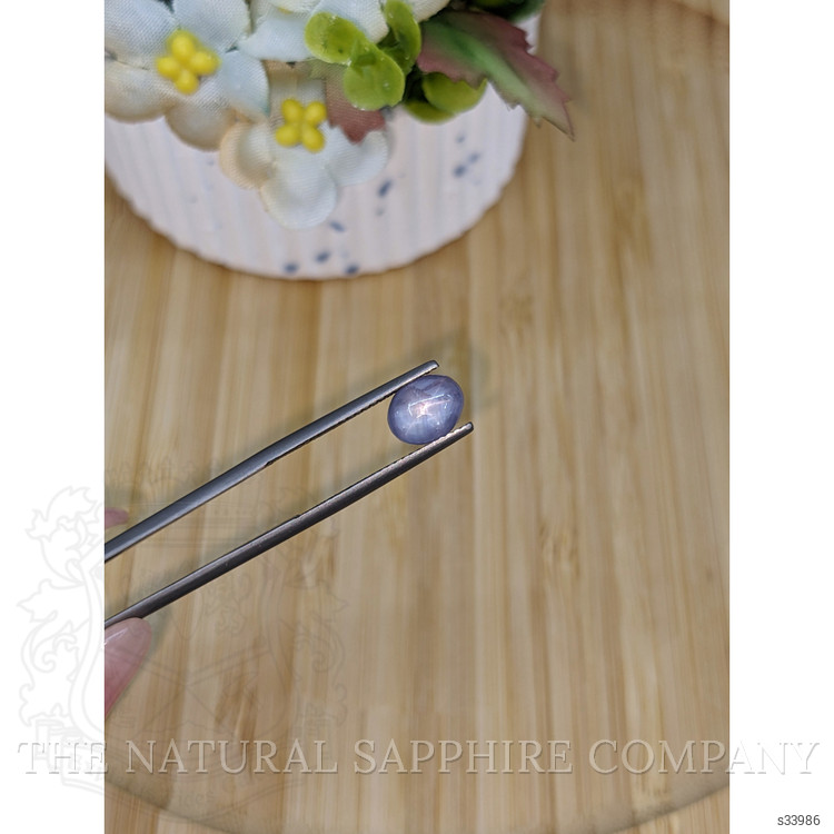 2.83 Ct. Greyish Blue Star Sapphire from Ceylon (Sri Lanka)