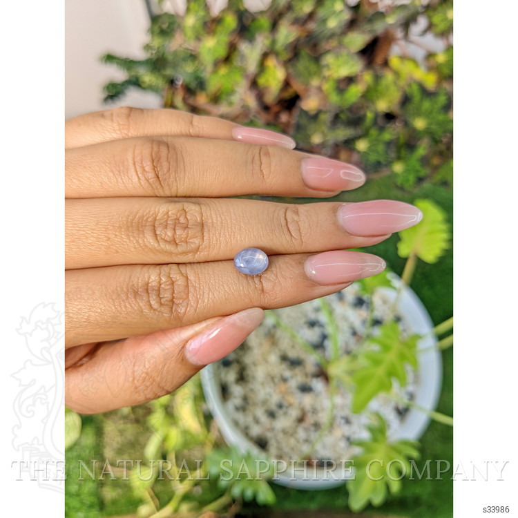 2.83 Ct. Greyish Blue Star Sapphire from Ceylon (Sri Lanka)