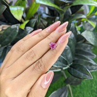 2.01 Ct. Purplish Pink Sapphire from Ceylon (Sri Lanka) Life Style