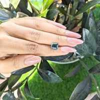 2.51 Ct. Bluish Green Sapphire from Madagascar Life Style