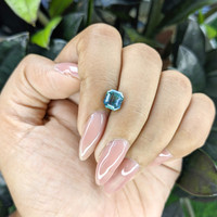 2.02 Ct. Greenish Blue Sapphire from Madagascar Life Style