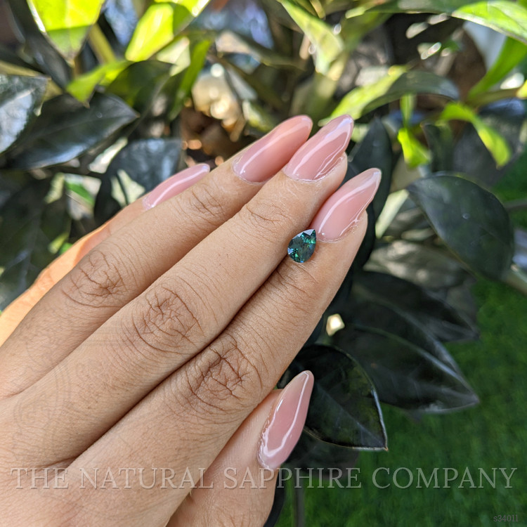 1.06 Ct. Bluish Green Sapphire from Madagascar