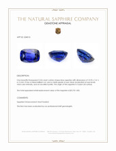 5.04 Ct. Blue Sapphire from Ceylon (Sri Lanka) Appraisal