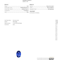 3.97 Ct. Blue Sapphire from Ceylon (Sri Lanka) Scan Report
