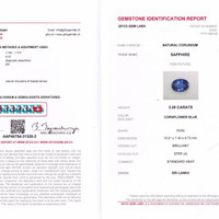 3.26 Ct. Blue Sapphire from Ceylon (Sri Lanka) Scan Report