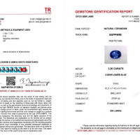 3.26 Ct. Blue Sapphire from Ceylon (Sri Lanka) Scan Report