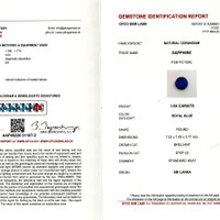 1.64 Ct. Blue Sapphire from Ceylon (Sri Lanka) Scan Report
