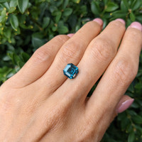 3.62 Ct. Bluish Green Sapphire from Madagascar Life Style