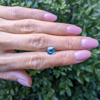 1.59 Ct. Bluish Green Sapphire from Madagascar Life Style