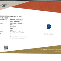 2.70 Ct. Blue Sapphire from Ceylon (Sri Lanka) Scan Report