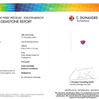 3.04 Ct. Pink Sapphire from Madagascar Scan Report