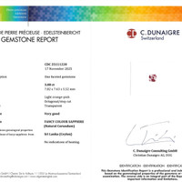 3.08 Ct. Peach Sapphire from Ceylon (Sri Lanka) Scan Report