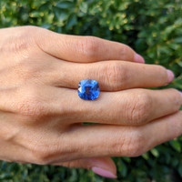 5.55 Ct. Blue Sapphire from Ceylon (Sri Lanka) Life Style