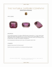 4.11 Ct. Reddish Pink Sapphire from Madagascar Appraisal