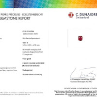 4.11 Ct. Reddish Pink Sapphire from Madagascar Scan Report