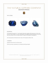 4.17 Ct. Blue Sapphire from Madagascar Appraisal