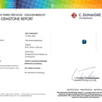 3.52 Ct. Greenish Blue Sapphire from Ceylon (Sri Lanka) Scan Report