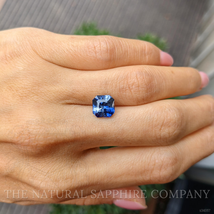 3.52 Ct. Greenish Blue Sapphire from Ceylon (Sri Lanka)