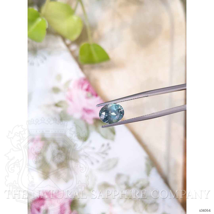 3.20 Ct. Greenish Blue Sapphire from Montana